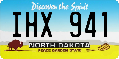 ND license plate IHX941