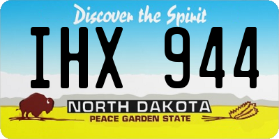 ND license plate IHX944