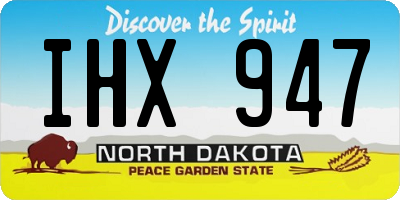 ND license plate IHX947