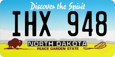 ND license plate IHX948
