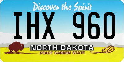 ND license plate IHX960