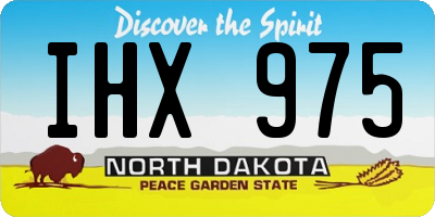 ND license plate IHX975