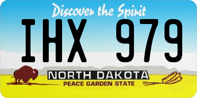 ND license plate IHX979