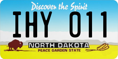 ND license plate IHY011