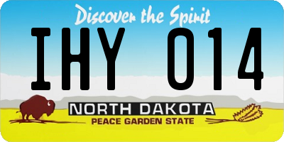 ND license plate IHY014