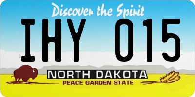 ND license plate IHY015