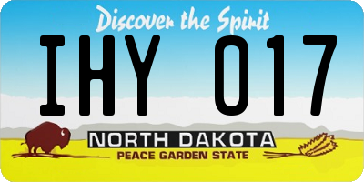 ND license plate IHY017