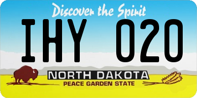 ND license plate IHY020