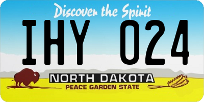 ND license plate IHY024