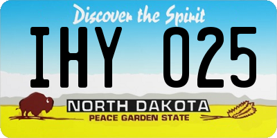 ND license plate IHY025