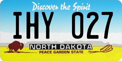 ND license plate IHY027