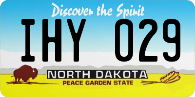 ND license plate IHY029
