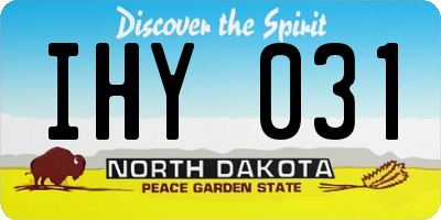 ND license plate IHY031