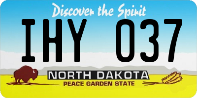 ND license plate IHY037