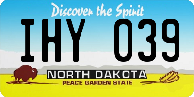 ND license plate IHY039