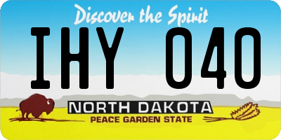 ND license plate IHY040