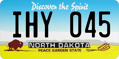 ND license plate IHY045
