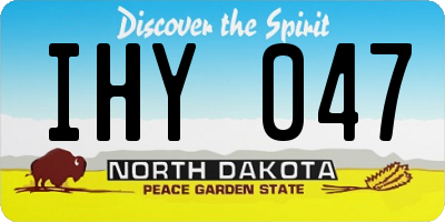 ND license plate IHY047