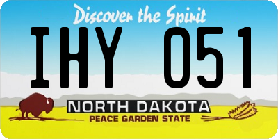 ND license plate IHY051