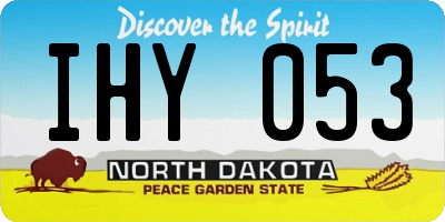 ND license plate IHY053