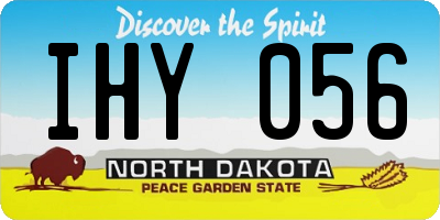 ND license plate IHY056