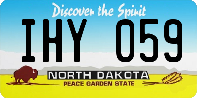 ND license plate IHY059