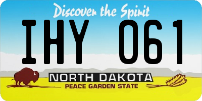 ND license plate IHY061