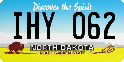 ND license plate IHY062