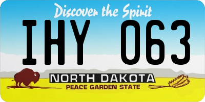 ND license plate IHY063