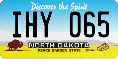 ND license plate IHY065