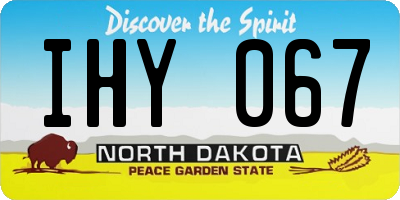 ND license plate IHY067
