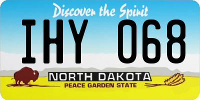 ND license plate IHY068