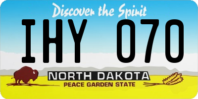 ND license plate IHY070