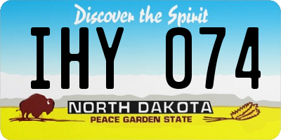 ND license plate IHY074
