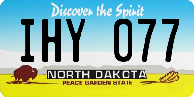 ND license plate IHY077