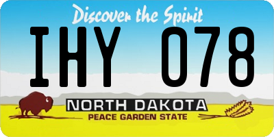 ND license plate IHY078