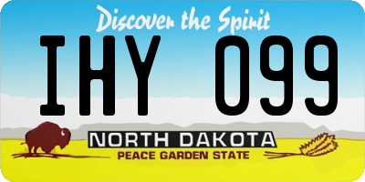 ND license plate IHY099