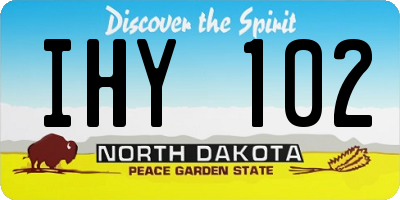 ND license plate IHY102