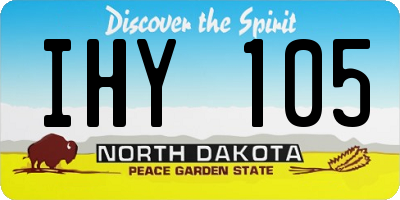ND license plate IHY105