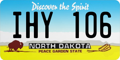 ND license plate IHY106