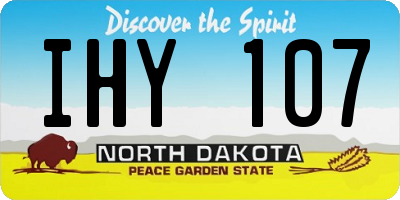 ND license plate IHY107