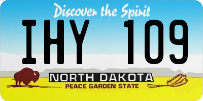 ND license plate IHY109