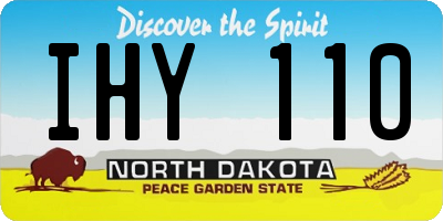 ND license plate IHY110