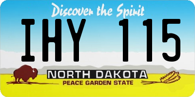 ND license plate IHY115