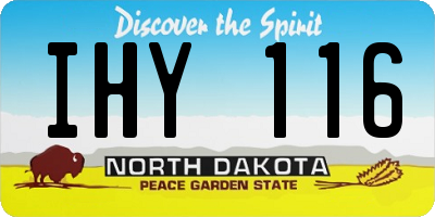 ND license plate IHY116