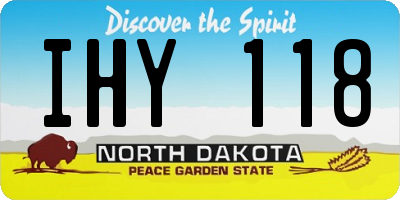 ND license plate IHY118