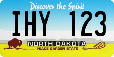 ND license plate IHY123