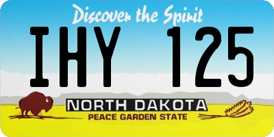 ND license plate IHY125