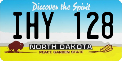 ND license plate IHY128