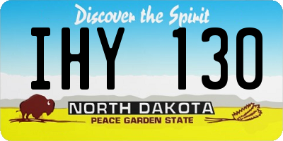 ND license plate IHY130